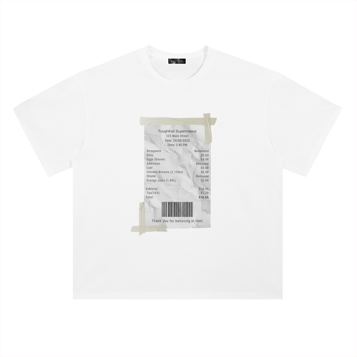 DIY Repentance Receipt T-Shirt